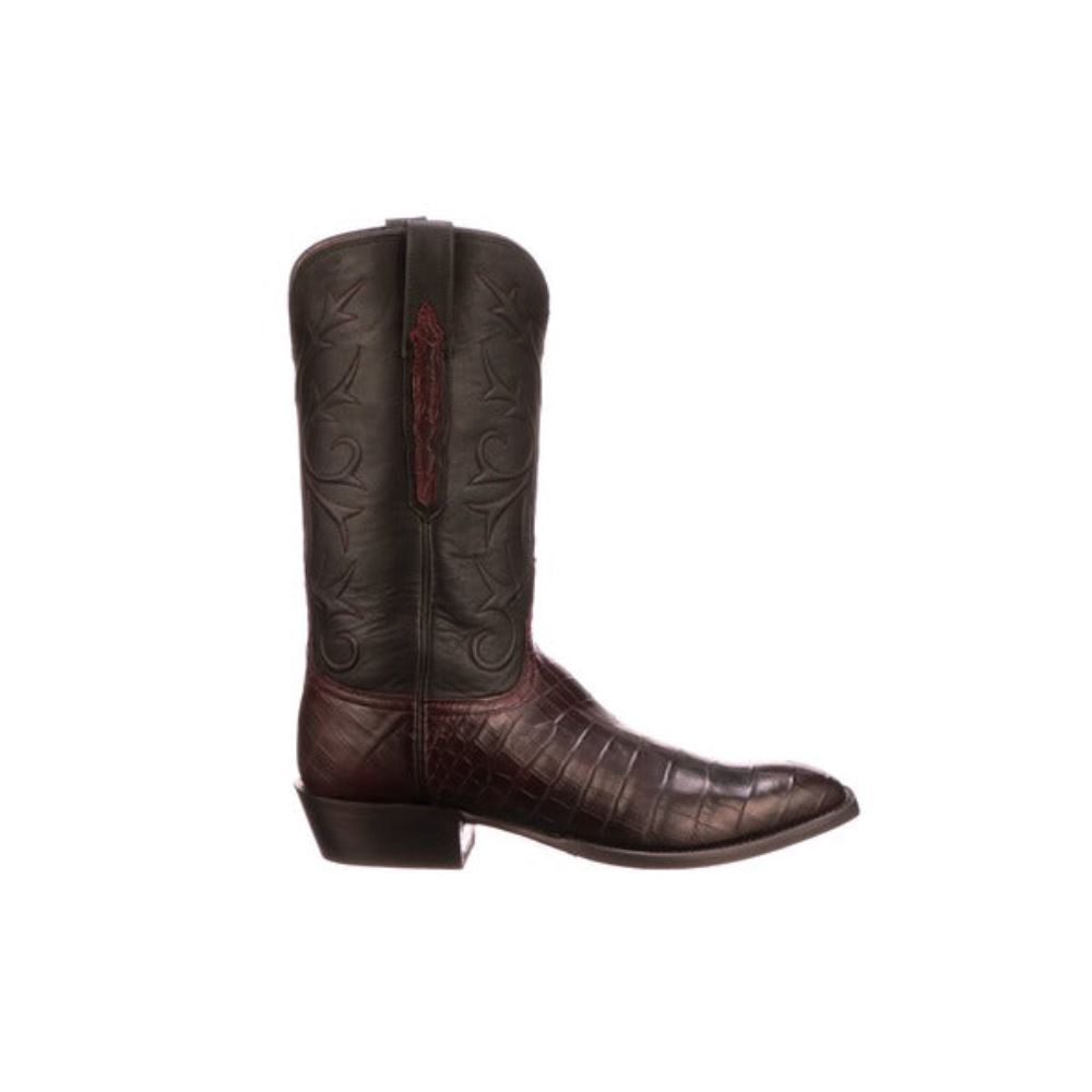 Lucchese Cruz - Black Cherry + Black