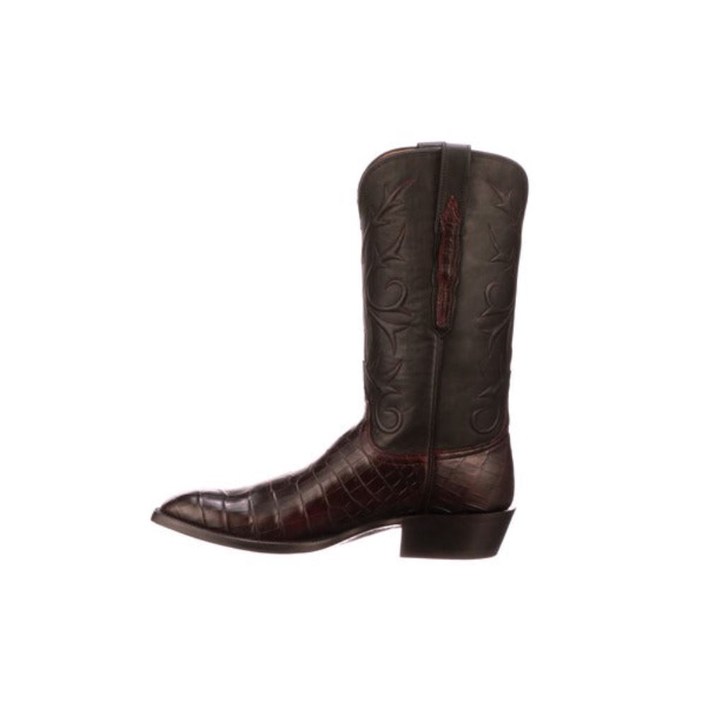 Lucchese Cruz - Black Cherry + Black