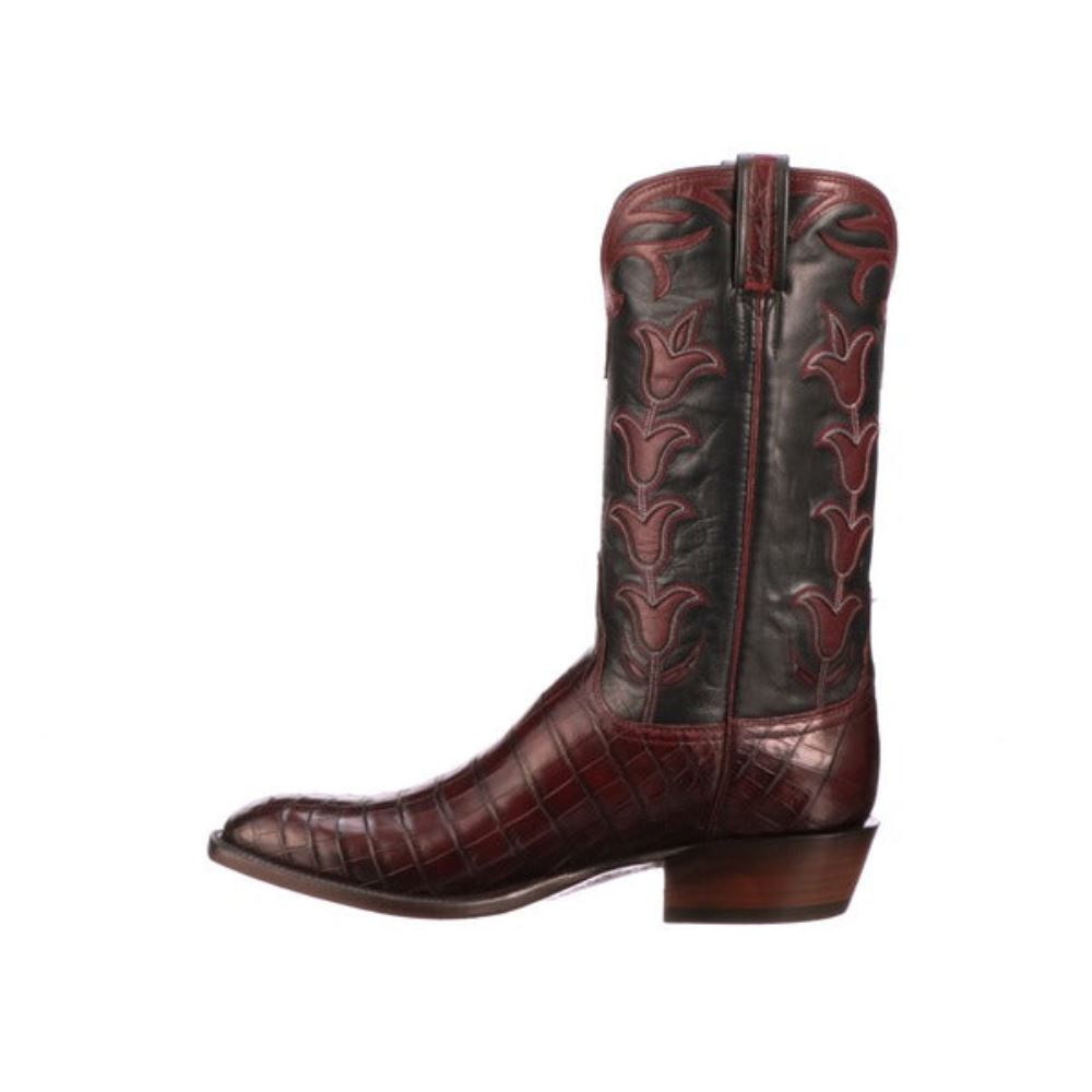 Lucchese Tulip Exotic - Bordeaux + Navy