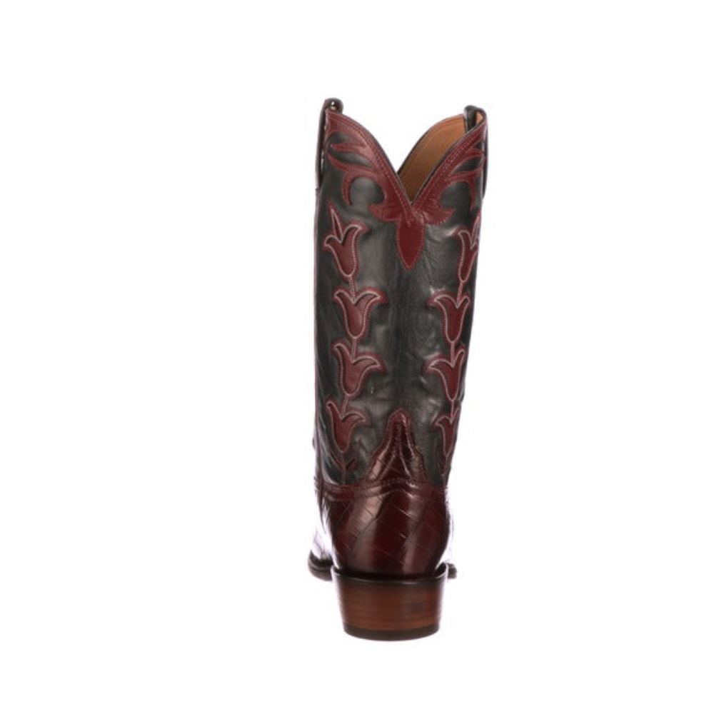 Lucchese Tulip Exotic - Bordeaux + Navy