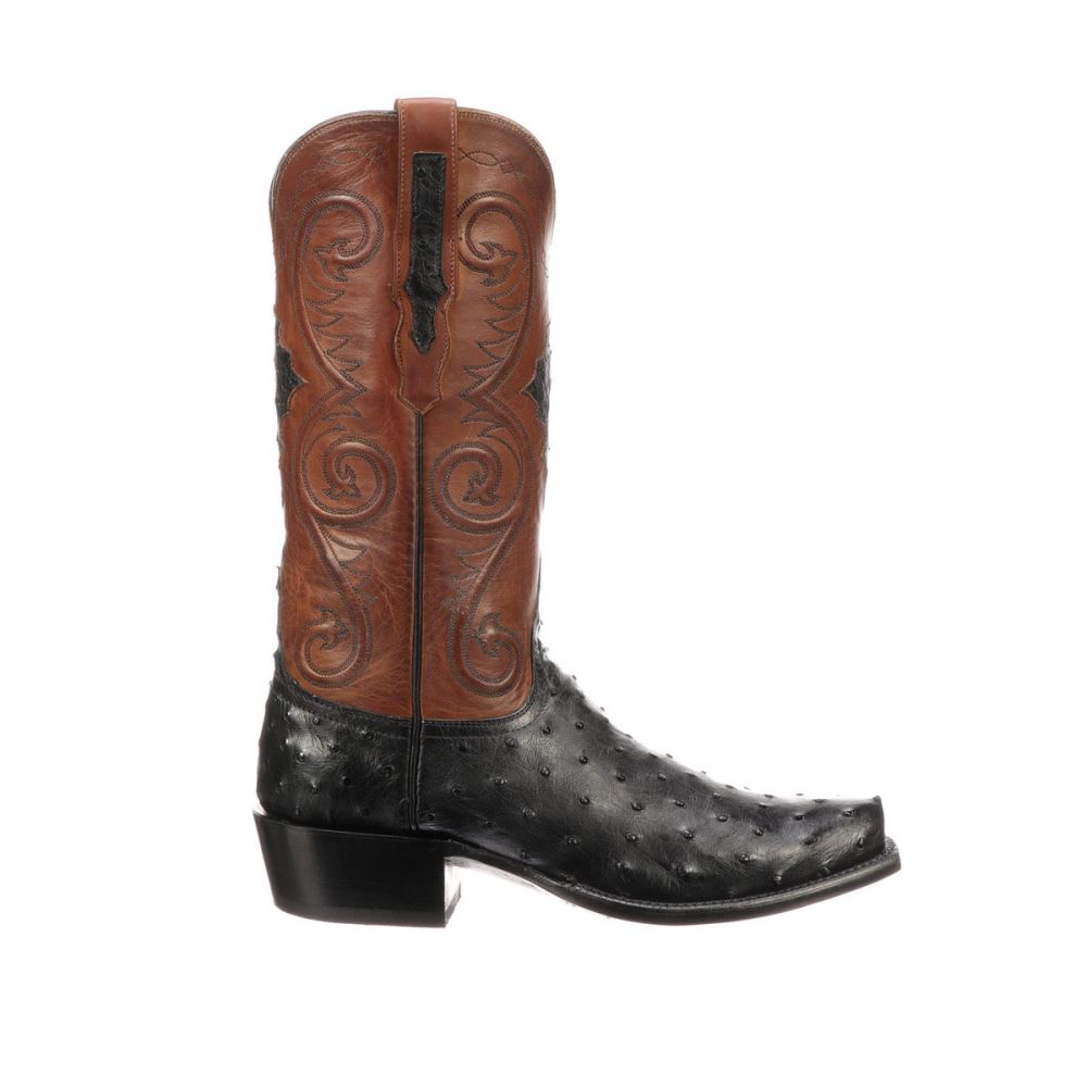 Lucchese Randall - Black + Cognac