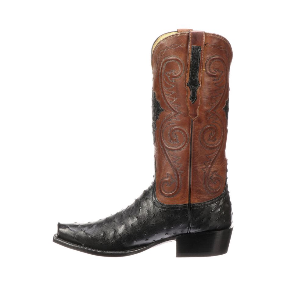 Lucchese Randall - Black + Cognac