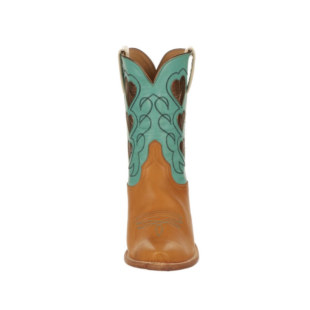 Lucchese Queen of Hearts - Tan + Turquoise