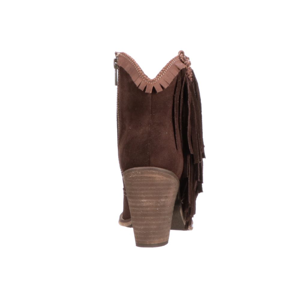 Lucchese Sofia Fringe - Chocolate