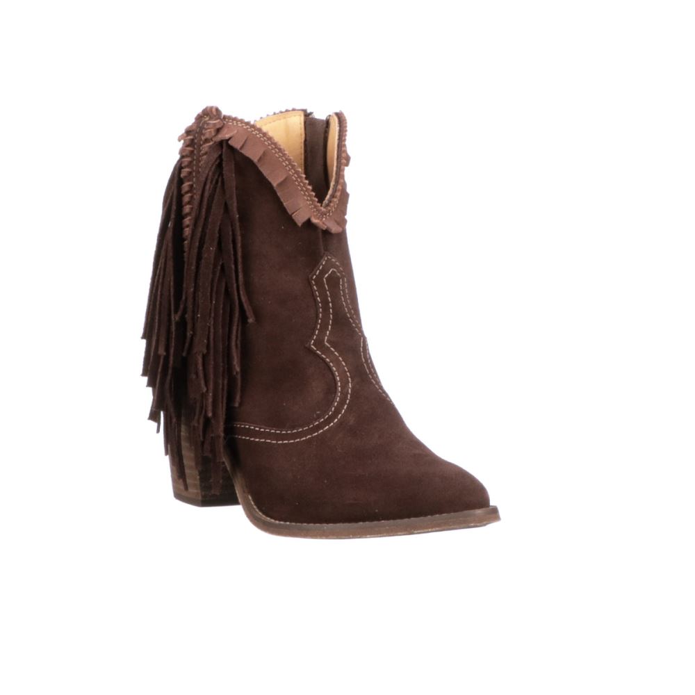 Lucchese Sofia Fringe - Chocolate