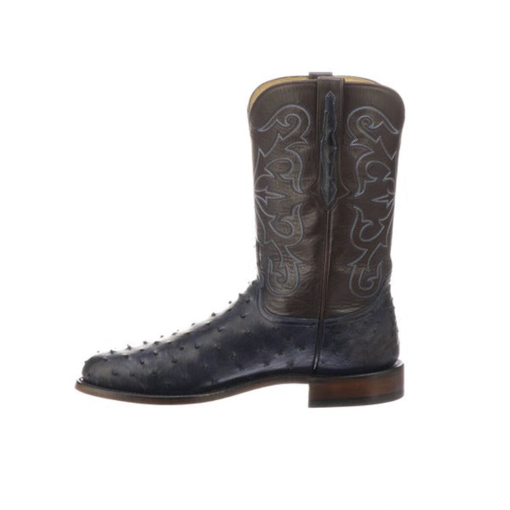 Lucchese Hudson - Navy + Chocolate