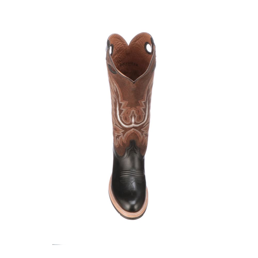 Lucchese Ruth Tall - Black + Chocolate