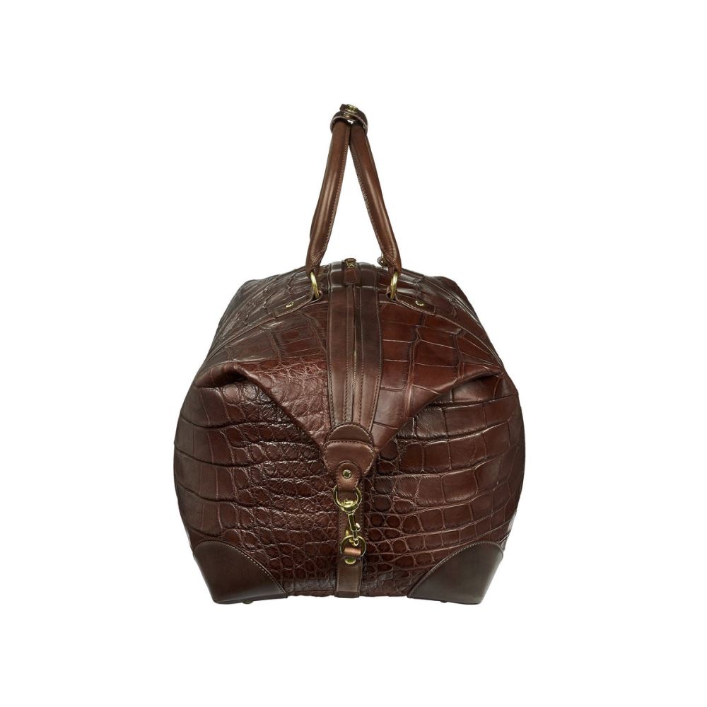 Lucchese Giant Gator Duffel – Large - Chocolate