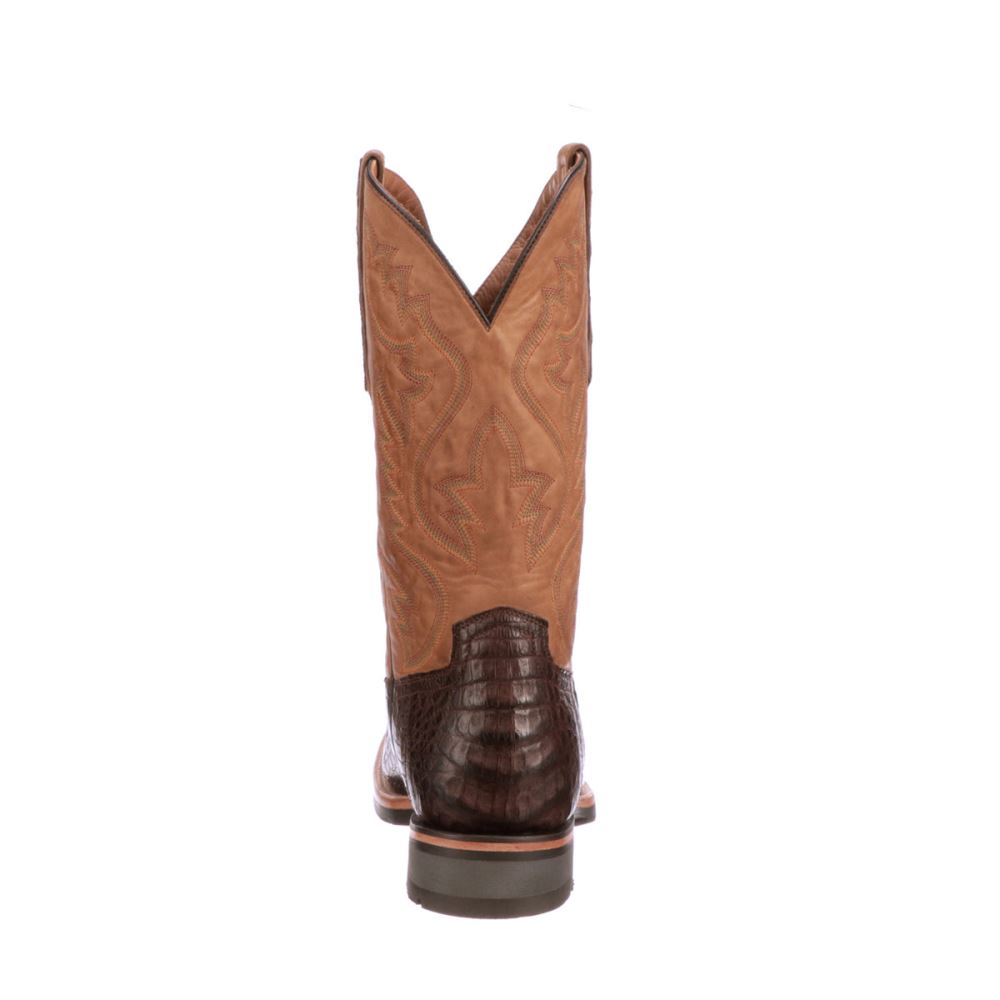 Lucchese Rowdy Caiman - Chocolate