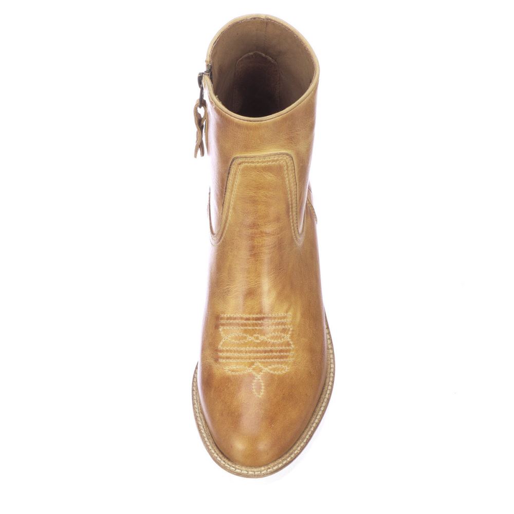 Lucchese Music City Wedge Bootie - Tan