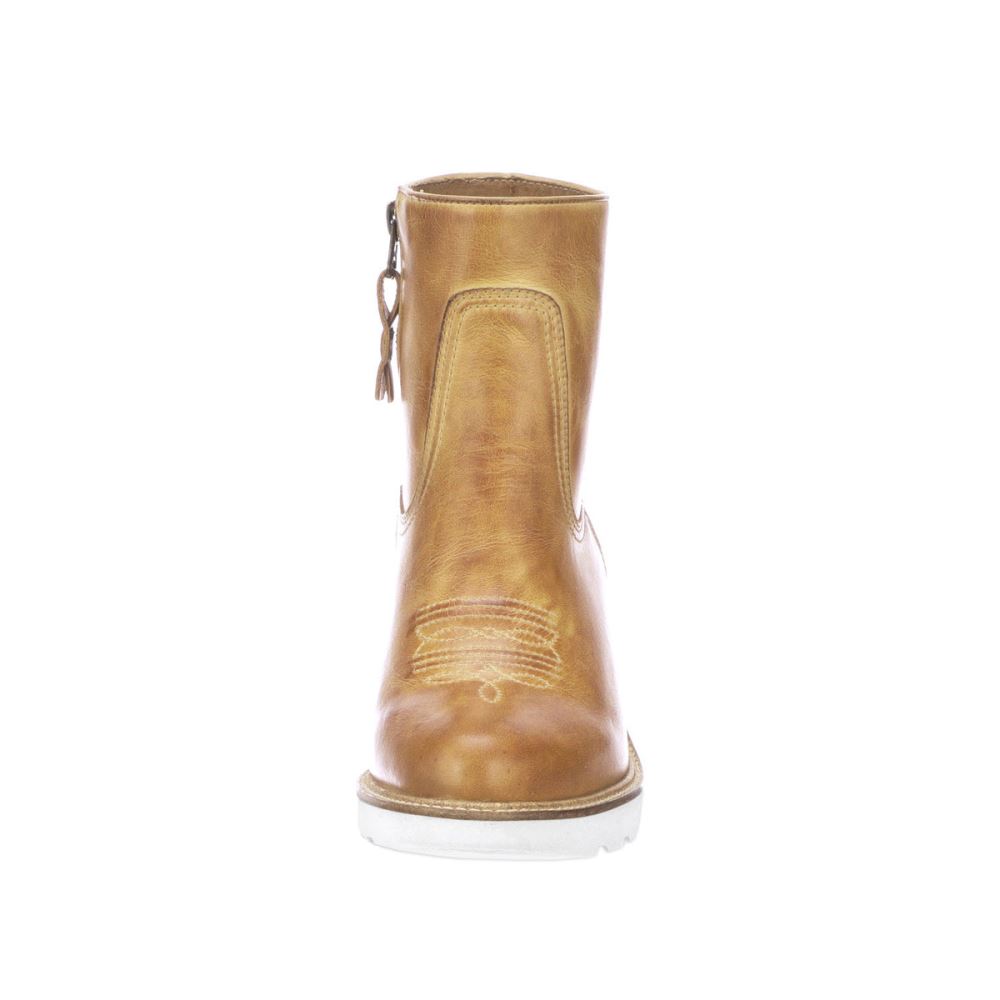 Lucchese Music City Wedge Bootie - Tan