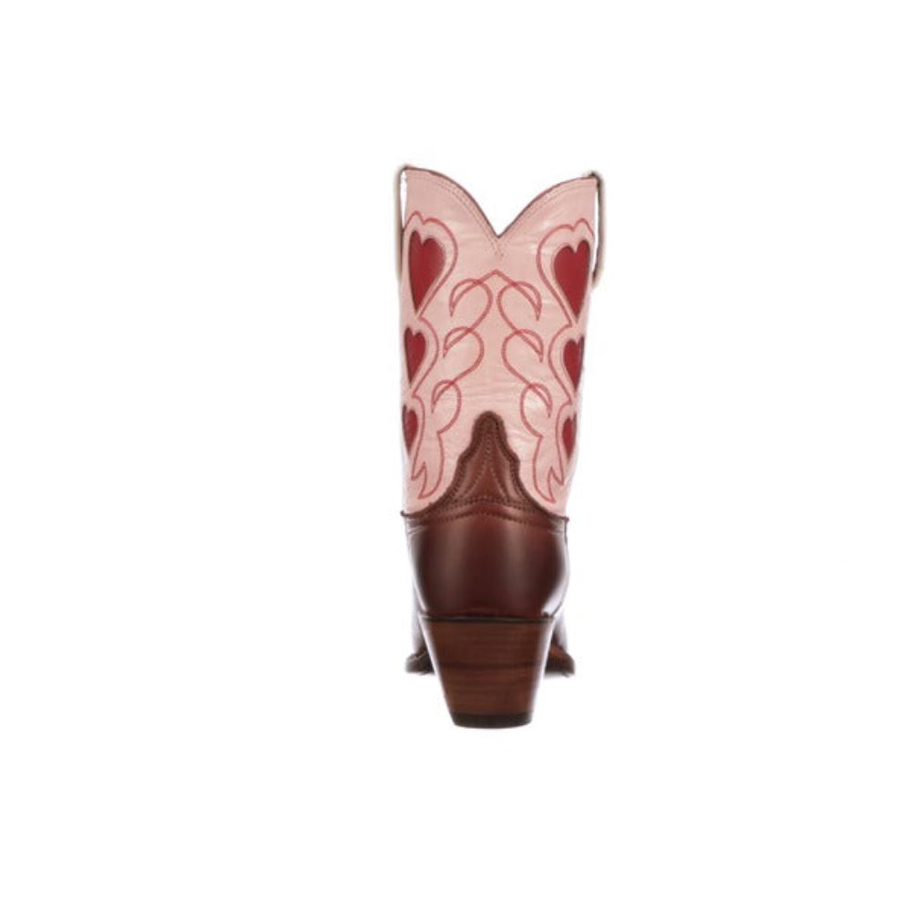 Lucchese Queen of Hearts - Rust + Pink