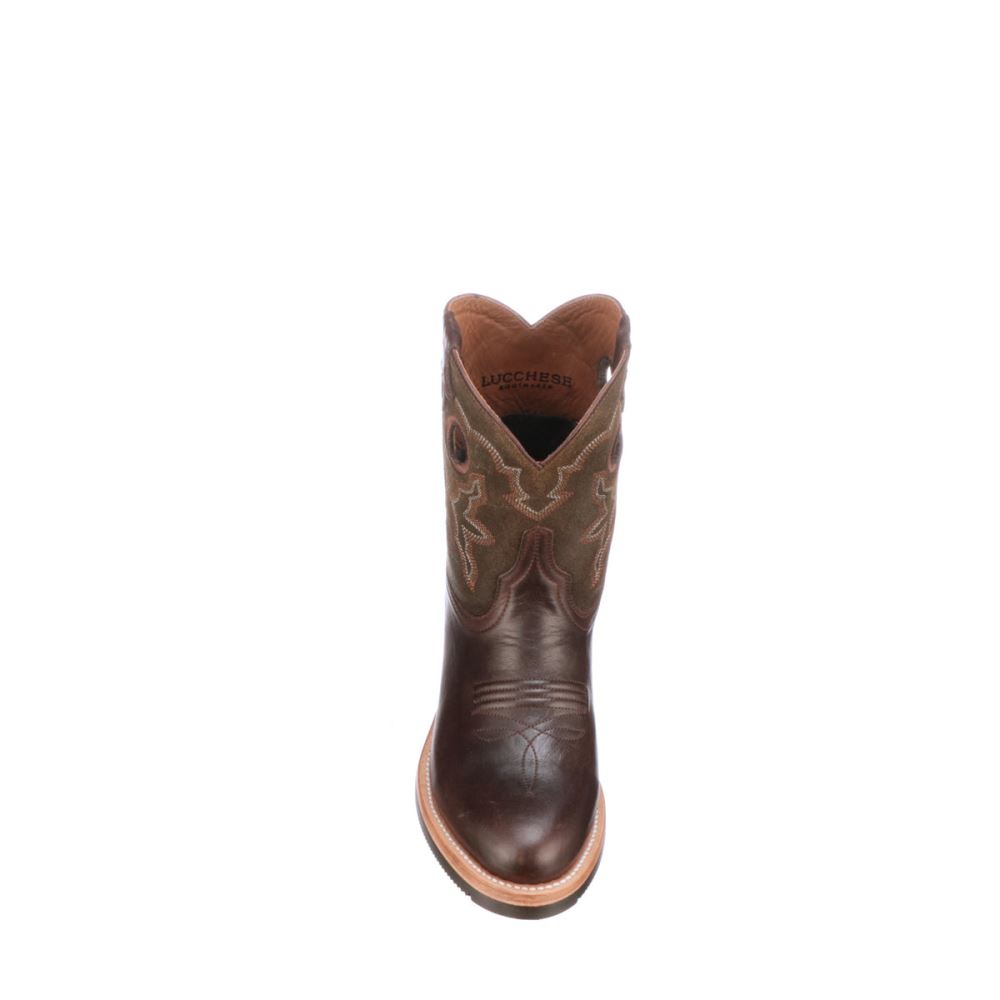 Lucchese Ruth Short - Chocolate + Olive