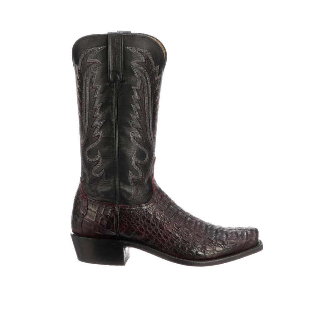 Lucchese Walter - Black Cherry + Black