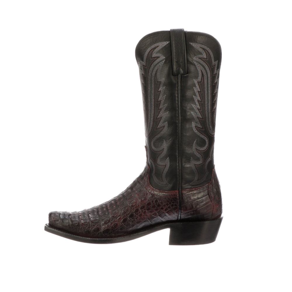 Lucchese Walter - Black Cherry + Black