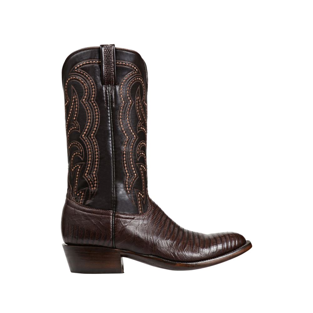 Lucchese Kip - Cigar + Dark Brown