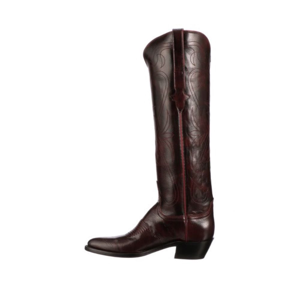 Lucchese Saltillo Tall - Black Cherry + Cognac