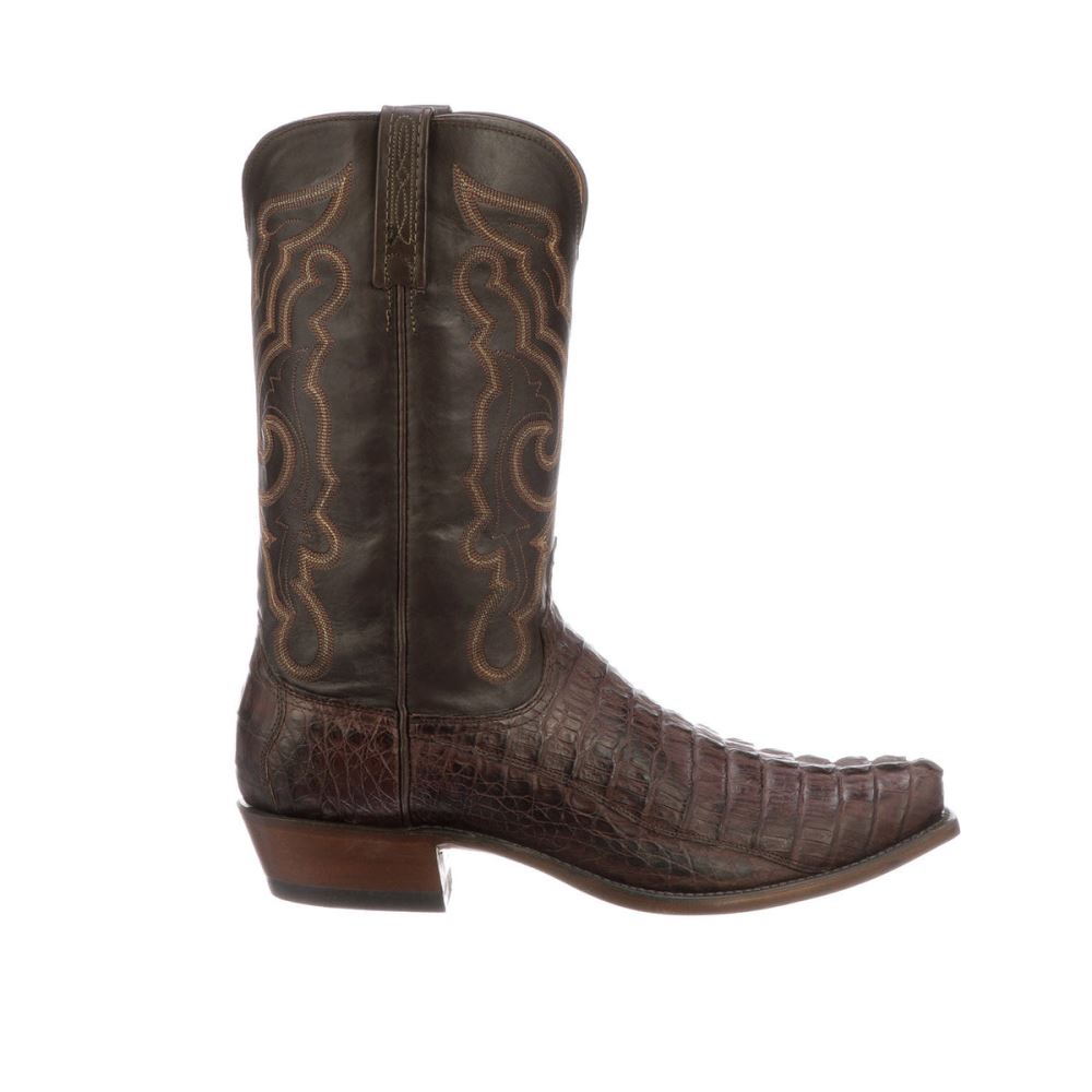 Lucchese Franklin - Barrel Brown + Chocolate