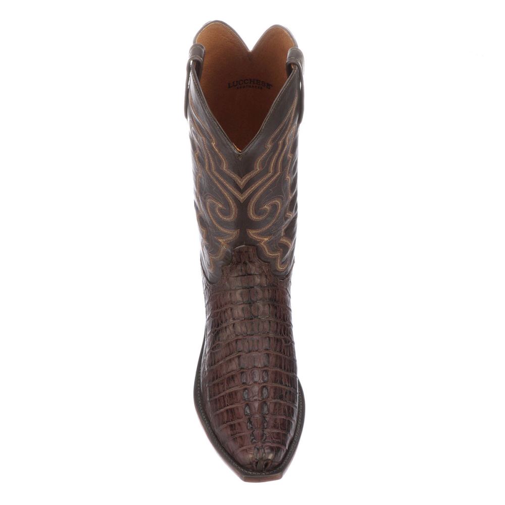 Lucchese Franklin - Barrel Brown + Chocolate