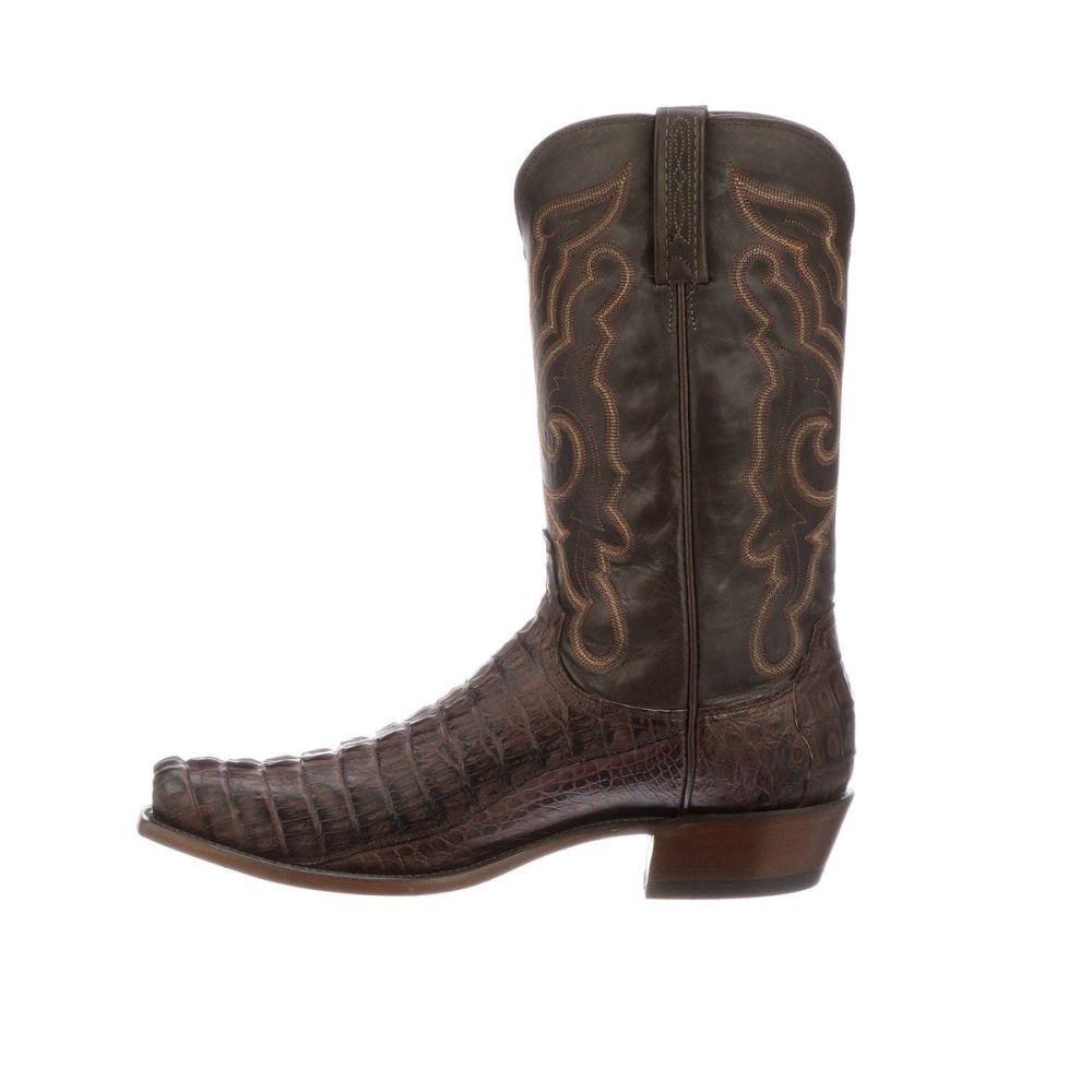 Lucchese Franklin - Barrel Brown + Chocolate