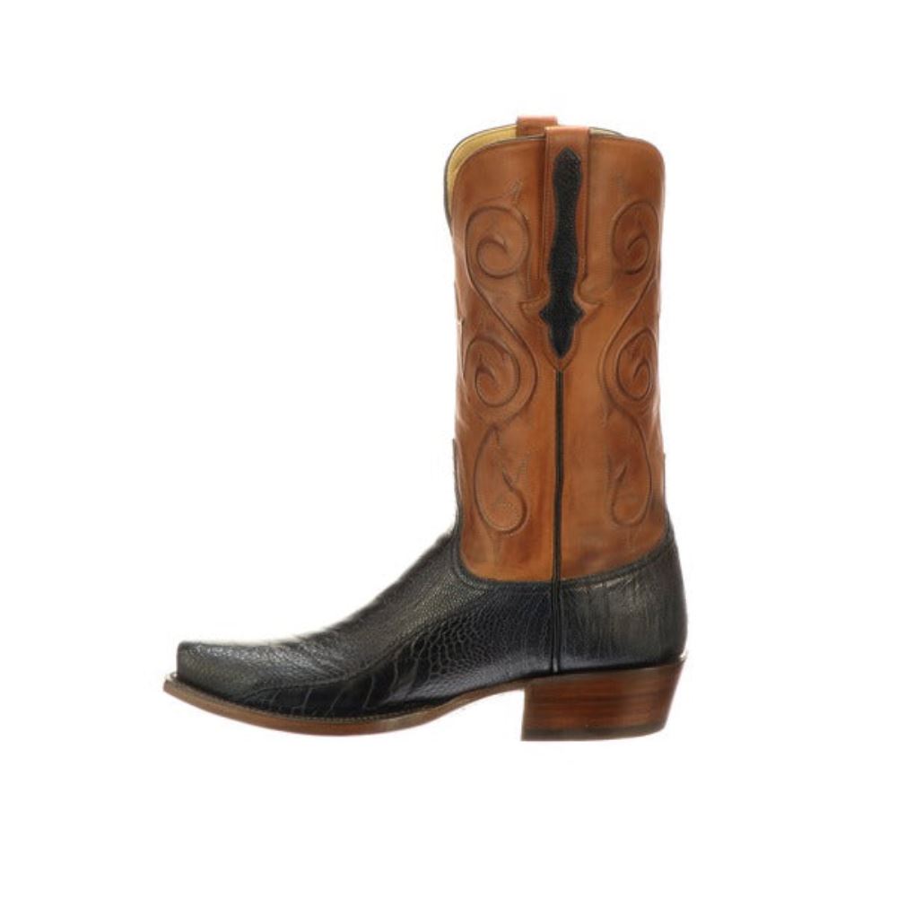 Lucchese Red River - Navy + Rust