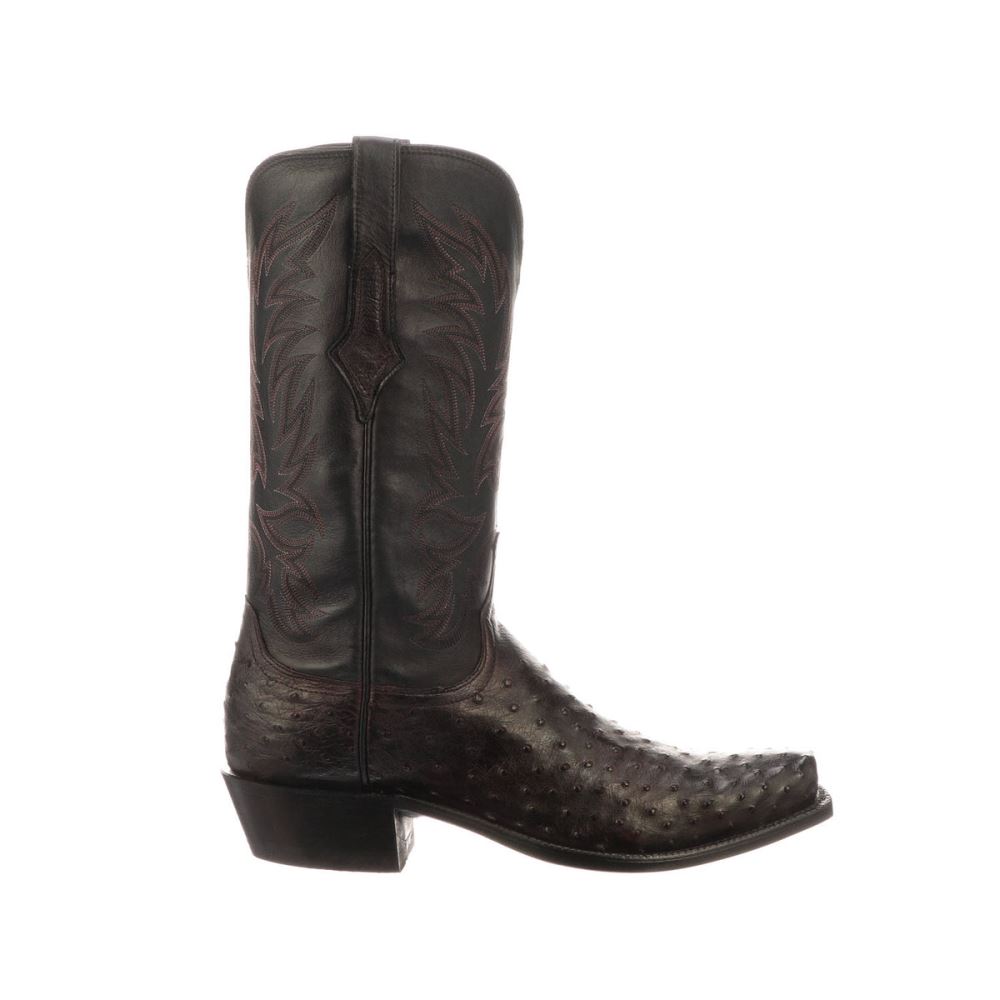 Lucchese Elgin - Black Cherry + Black