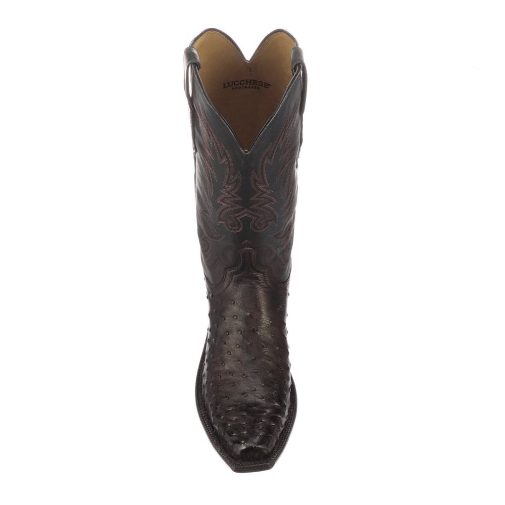 Lucchese Elgin - Black Cherry + Black