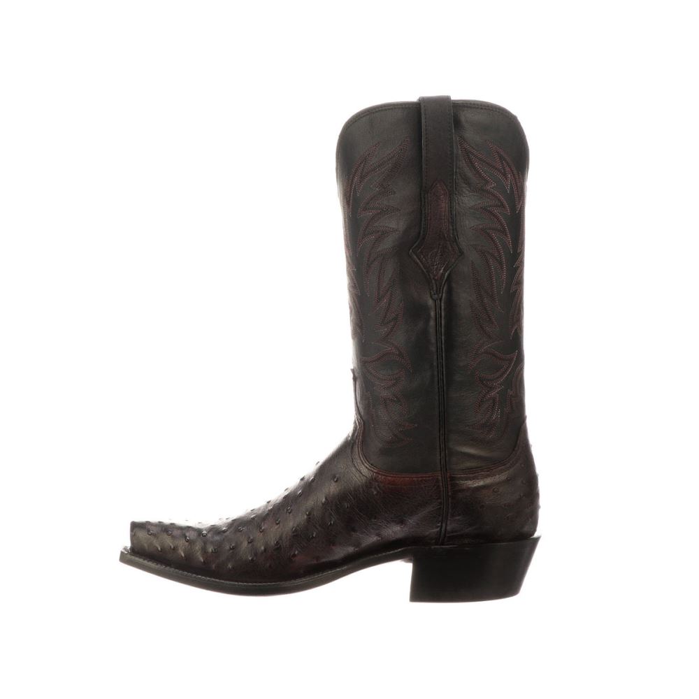 Lucchese Elgin - Black Cherry + Black