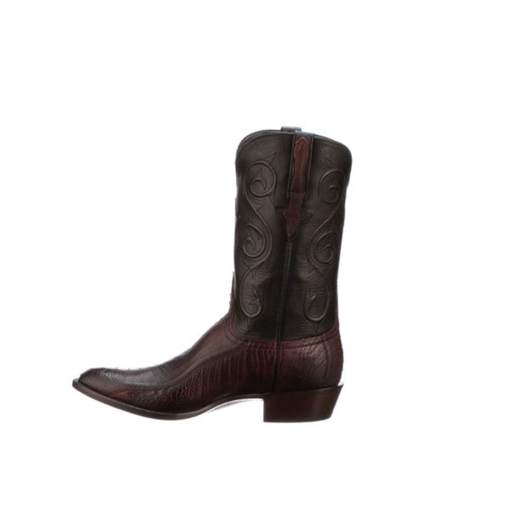 Lucchese Red River - Black Cherry + Black