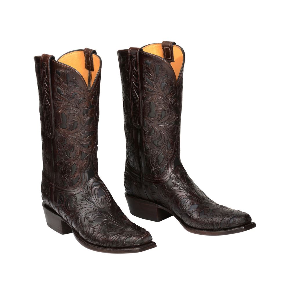 Lucchese Kent - Chocolate + Black [MohEPPlF] - $98.00 : Lucchese Boots ...