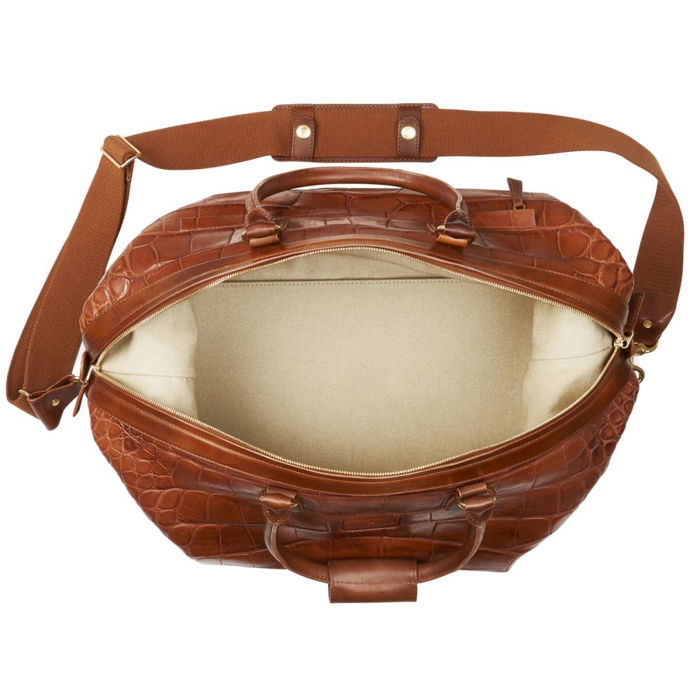 Lucchese Giant Gator Duffel –Small - Cognac