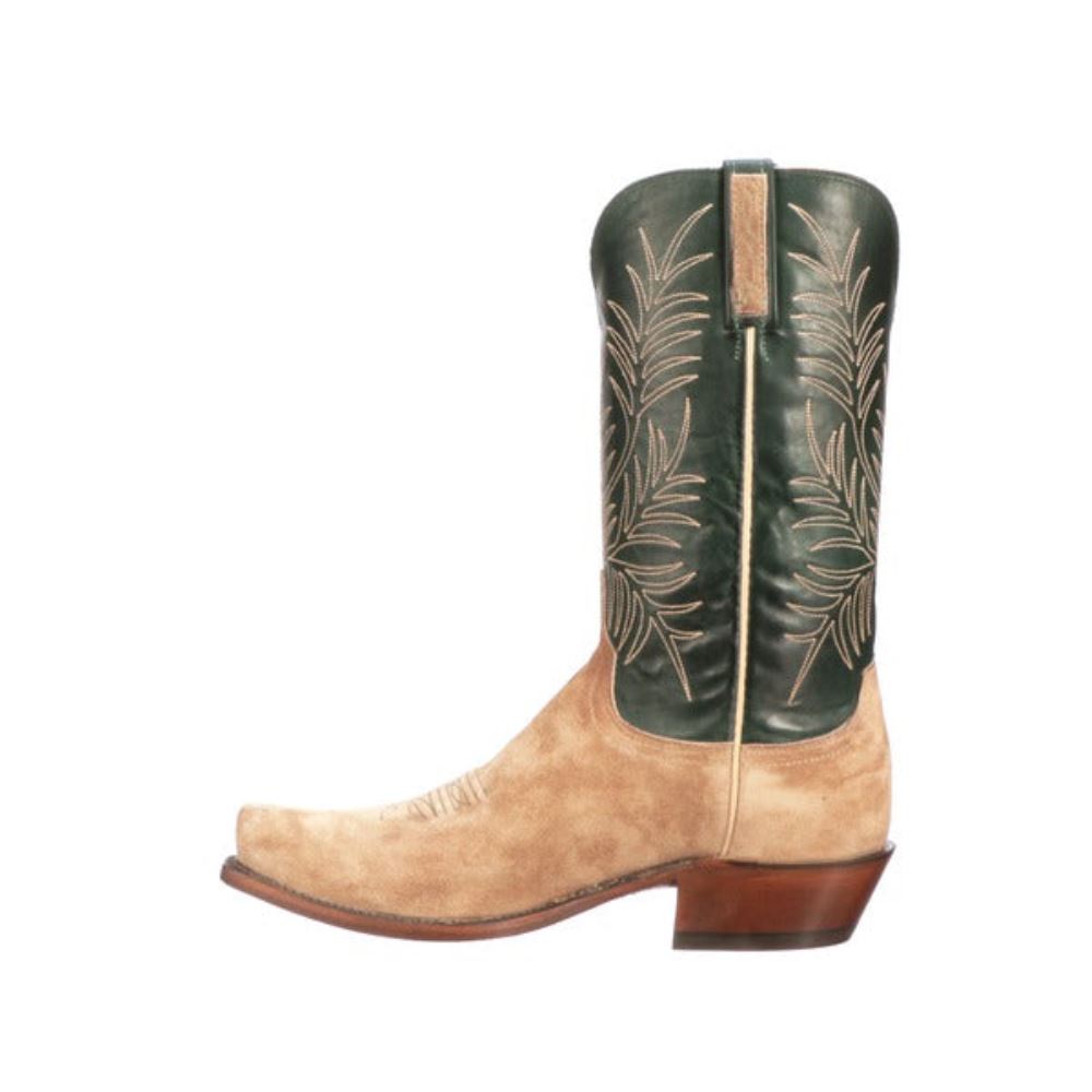 Lucchese Paxson Suede - Tan + Green