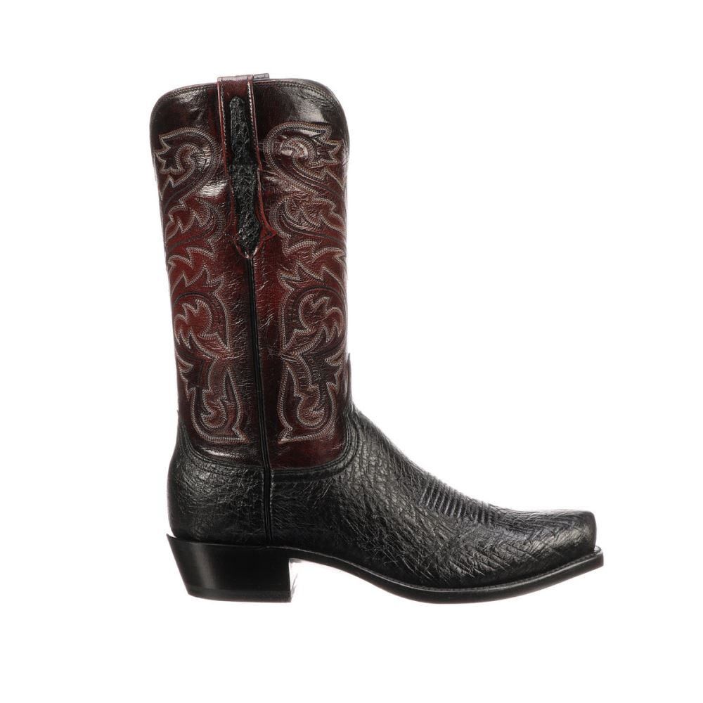 Lucchese Nathan - Black + Black Cherry