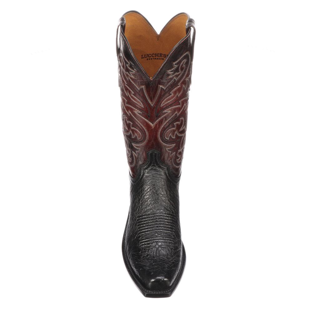 Lucchese Nathan - Black + Black Cherry