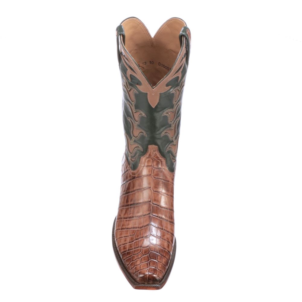 Lucchese Tulip Exotic - Mink + Green