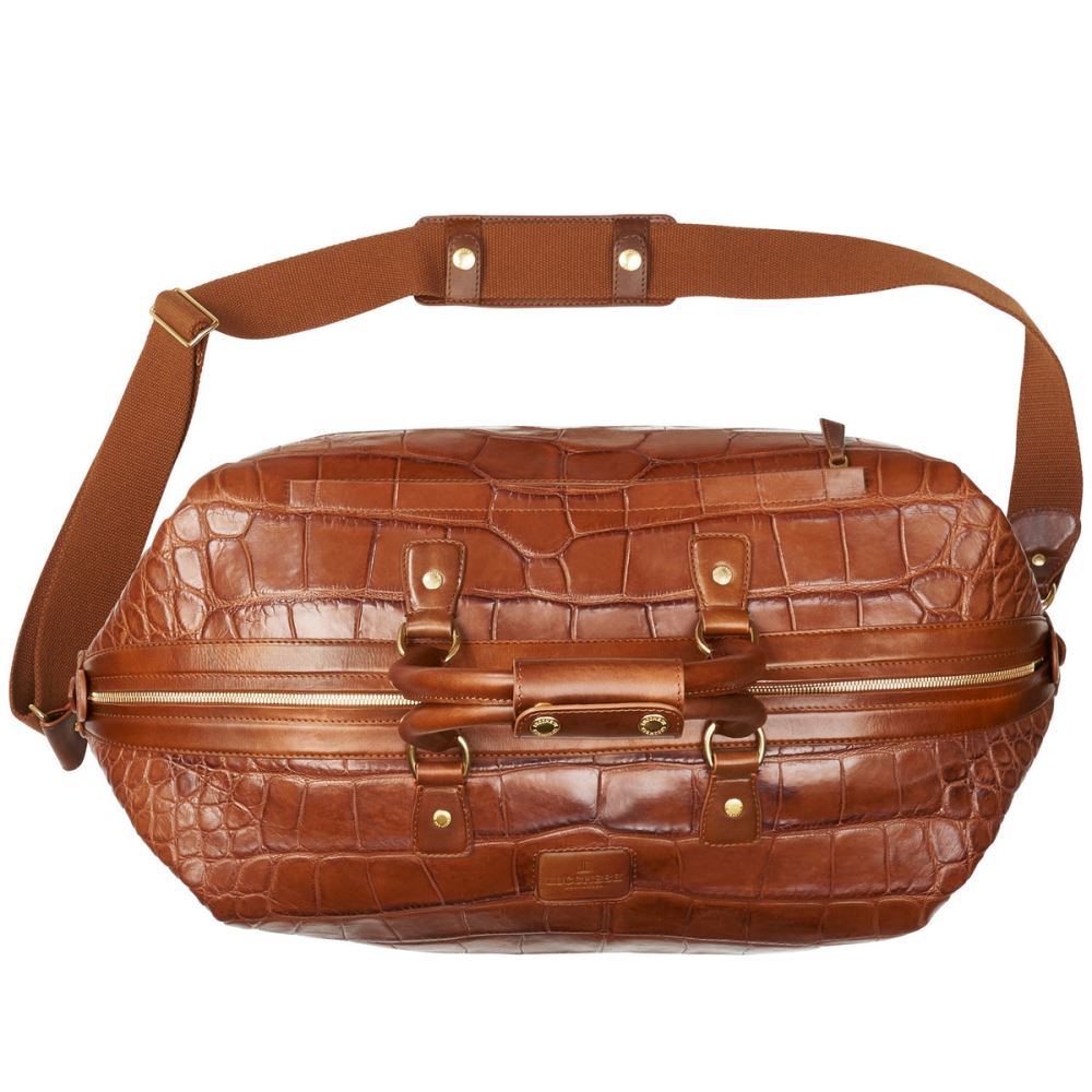 Lucchese Giant Gator Duffel –Small - Cognac