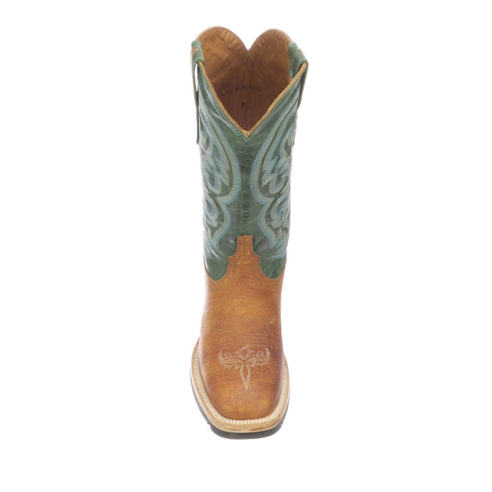 Lucchese Ruth - Cognac + Green