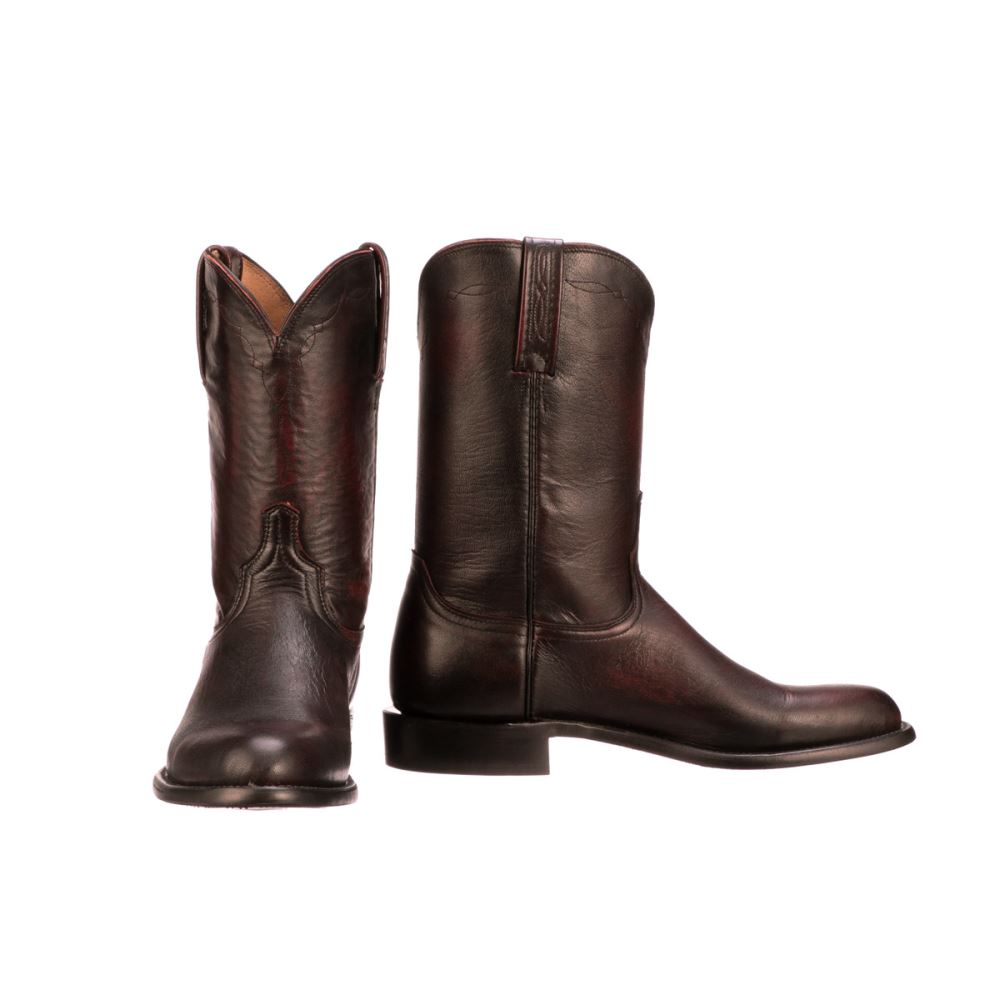 Lucchese Majestic Roper - Black Cherry