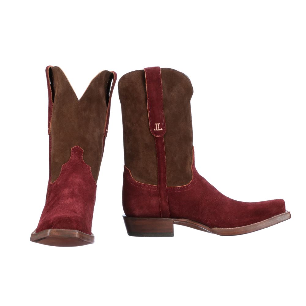 Lucchese Stead - Red + Chocolate