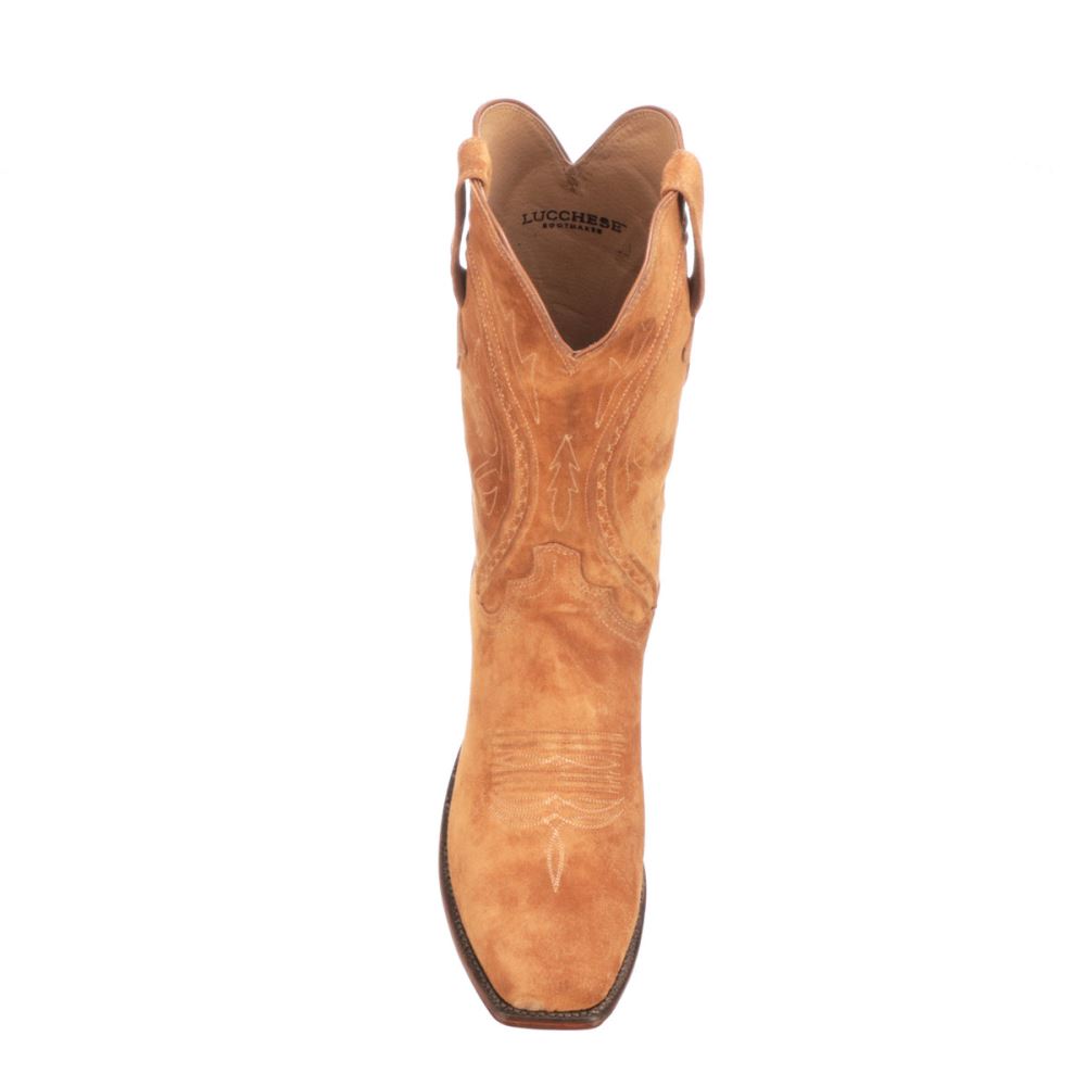 Lucchese Jessie Suede - Cognac + Rust