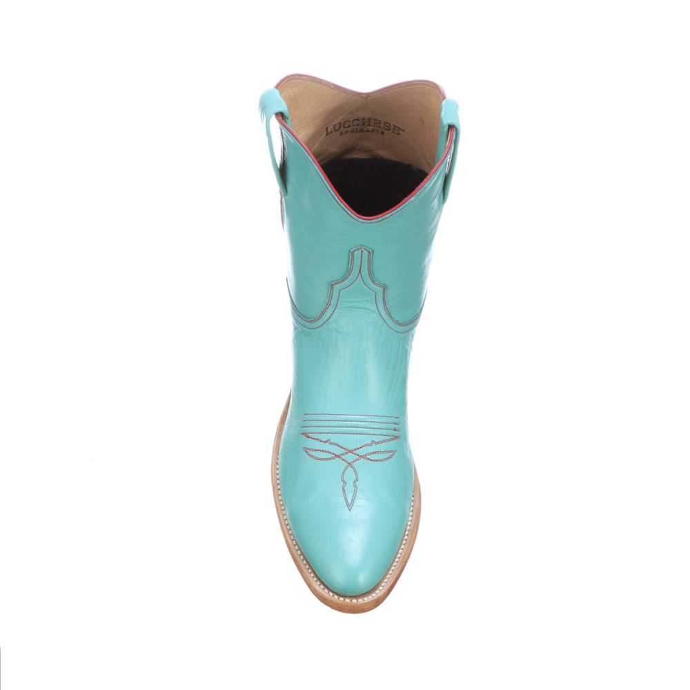 Lucchese Gaby - Turquoise + Red