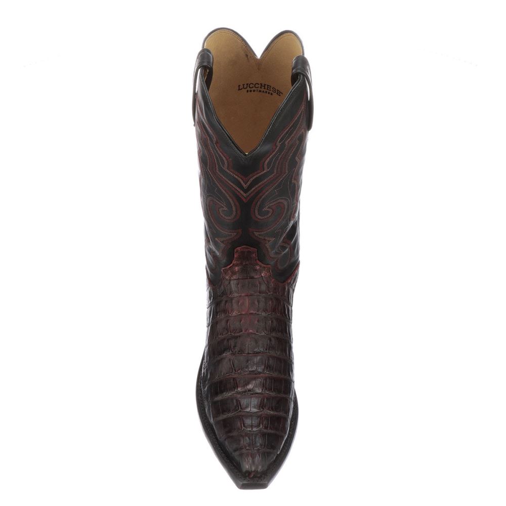 Lucchese Franklin - Black Cherry + Black