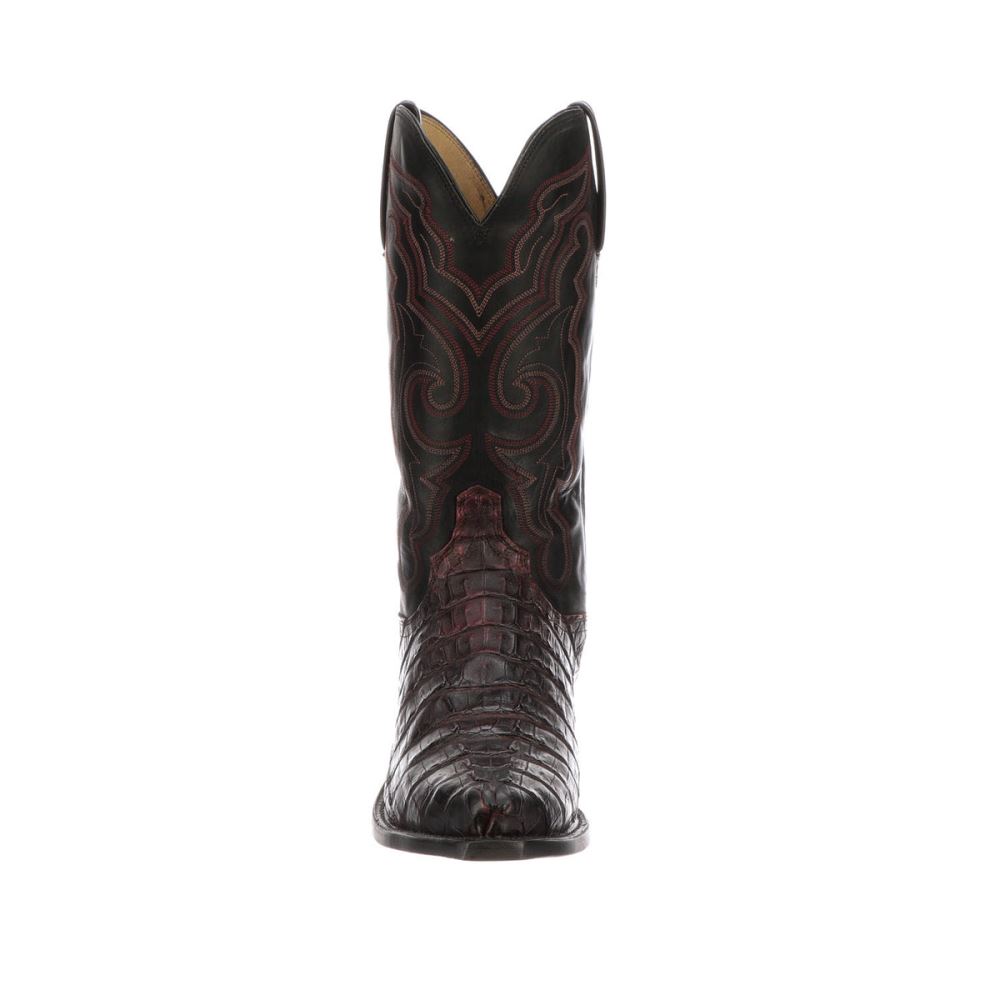 Lucchese Franklin - Black Cherry + Black