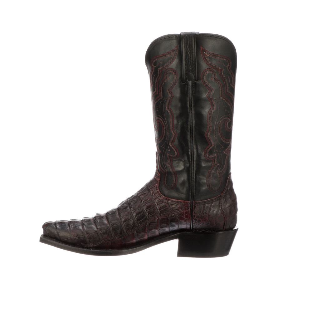 Lucchese Franklin - Black Cherry + Black