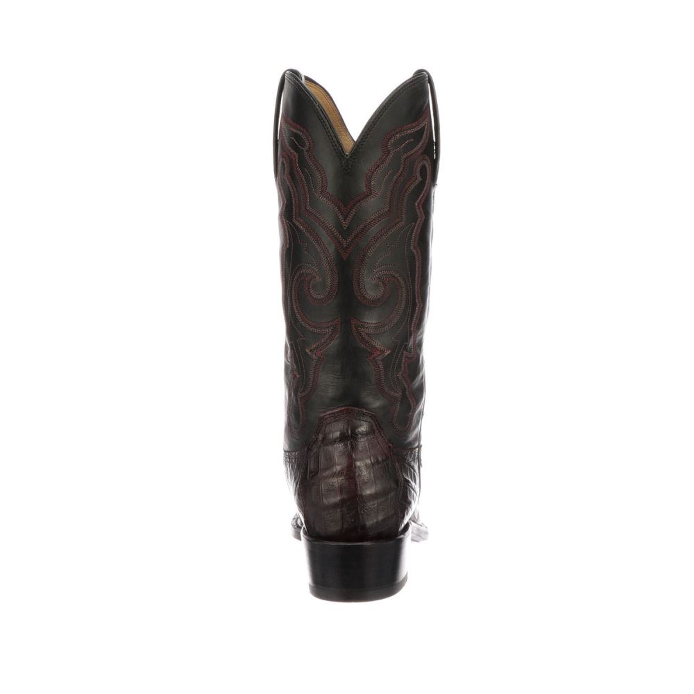 Lucchese Franklin - Black Cherry + Black