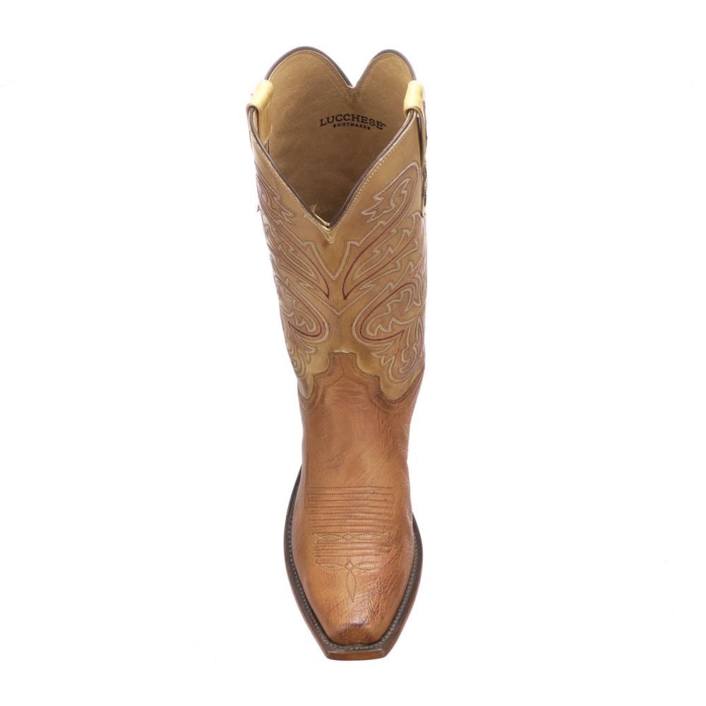 Lucchese Nathan - Barnwood + Antique Saddle