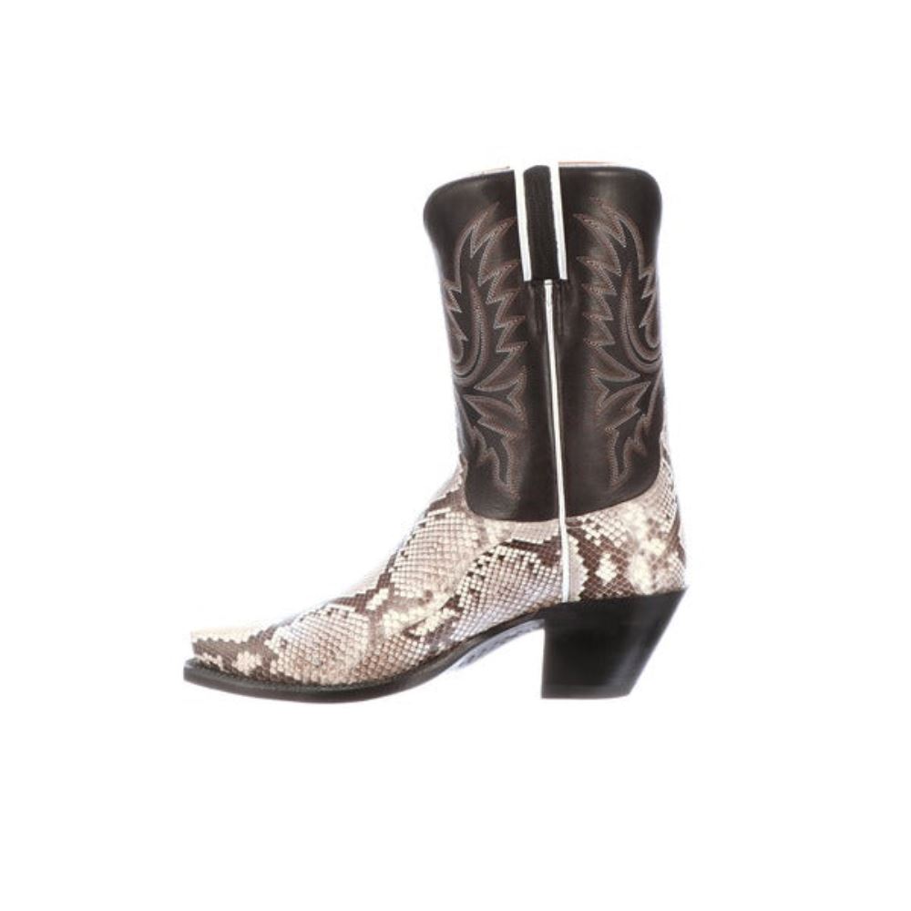 Lucchese Dale Exotic - Black/White + Black