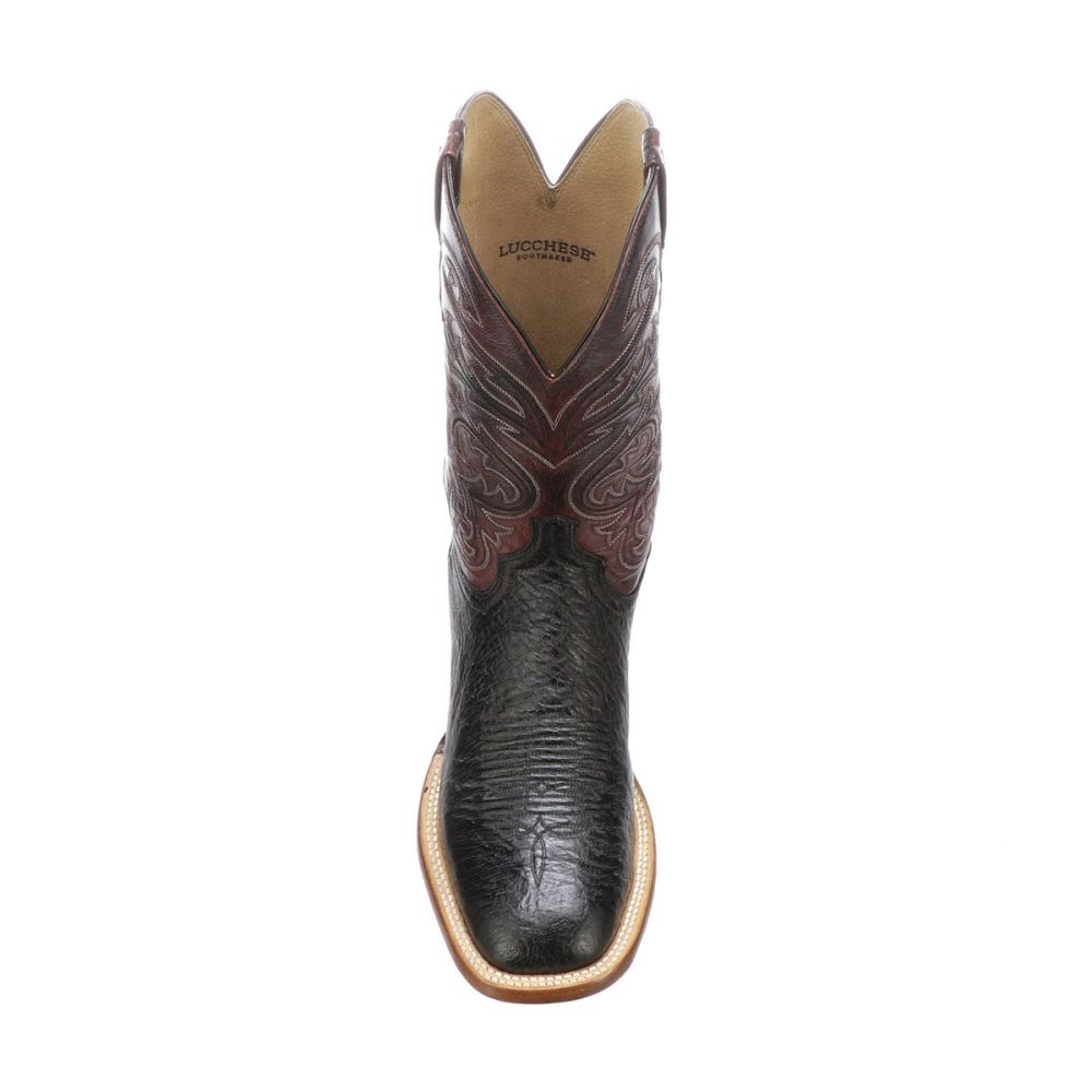 Lucchese Lance - Black + Black Cherry