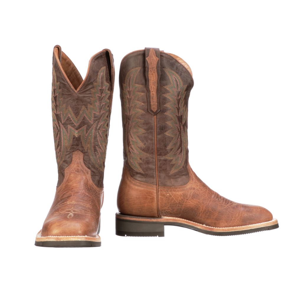 Lucchese Rudy - Tan + Chocolate