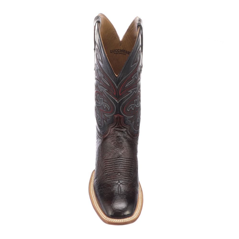 Lucchese Lance - Black Cherry + Black